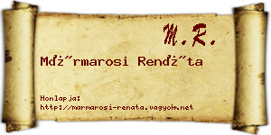 Mármarosi Renáta névjegykártya