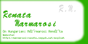 renata marmarosi business card